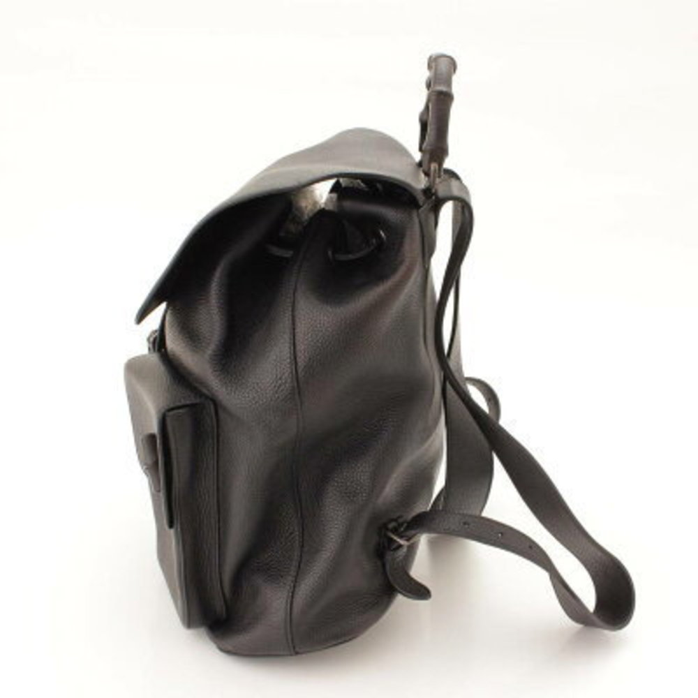 Gucci Bamboo Drawstring Backpack Rucksack Black - image 3